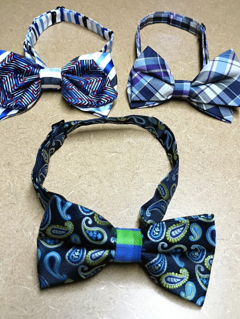 Men's Paisley Navy and Green Bow Tie - Classic Formal Accessory